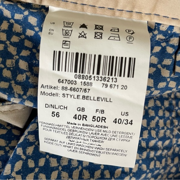 NWT Brax "Bellevill" Khaki Shorts Chino Flat Front Bermuda Size 40 Inseam 12" - Picture 5 of 6